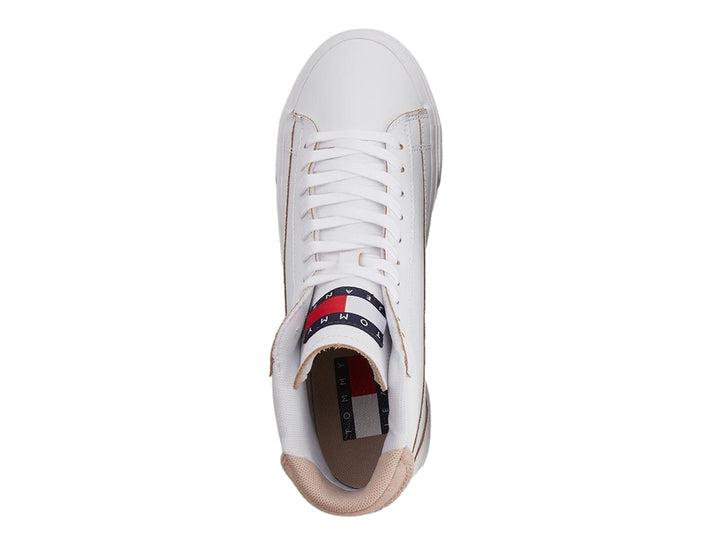 Tenis Tommy Hilfiger Tommy Jeans Mid Leather Varsity Blancos para Mujer