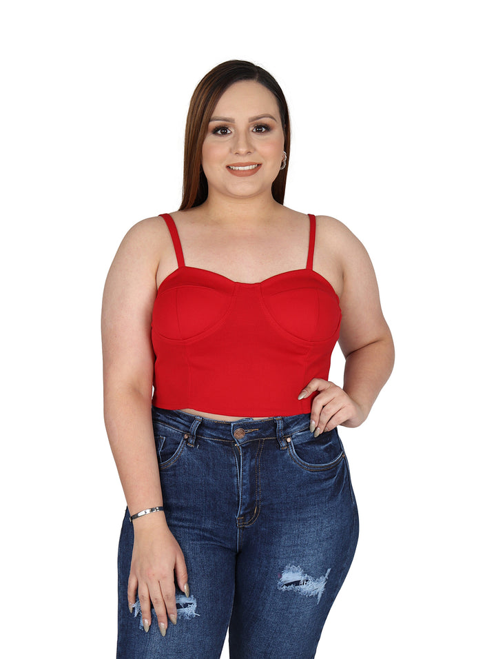 Top de Tirantes Pao Fashion Rojo para Mujer