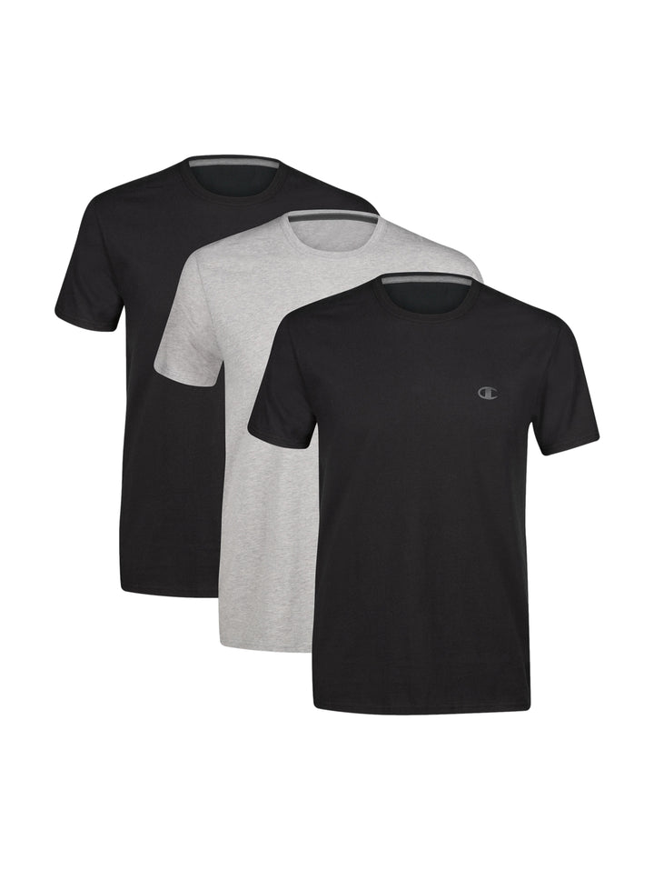 Playera Champion Vented Crew Negro y Gris para Hombre