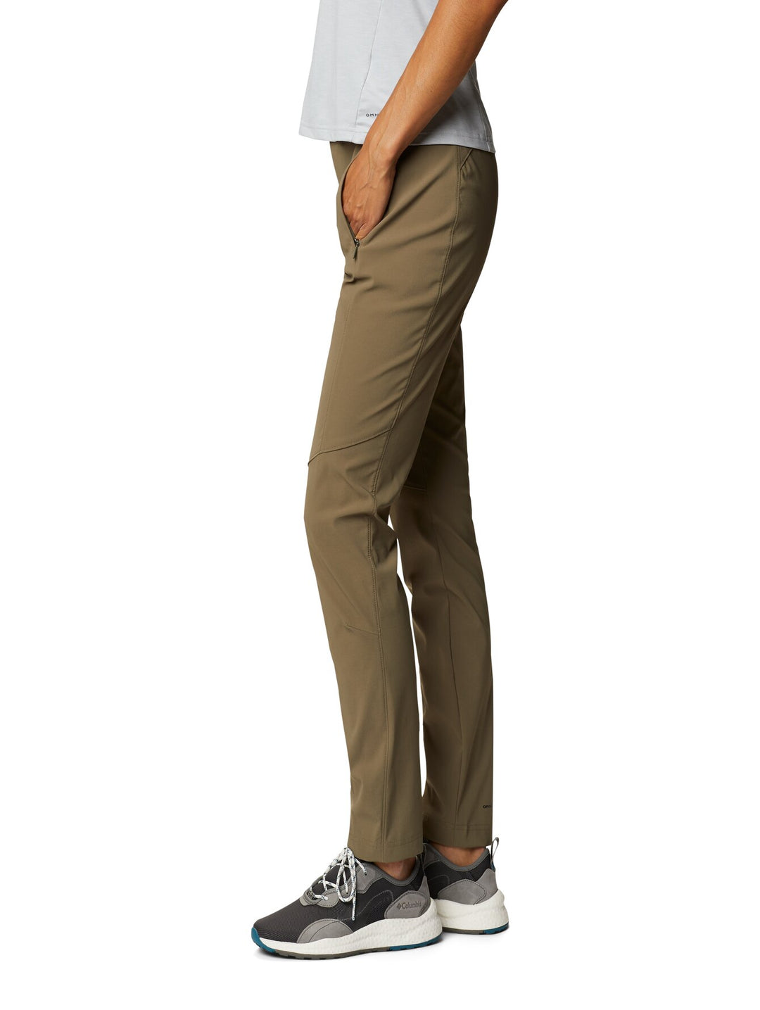 Pantalones Columbia Bryce Peak en color Stone Green para actividades al aire libre.