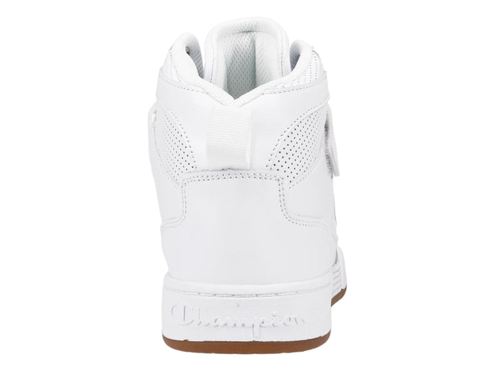 Tenis Champion Arena Power HI blancos con suela color goma y corte de bota alta.