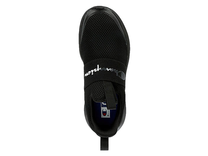 Zapato deportivo Champion Lady Legend color negro, estilo slip-on con malla transpirable.
