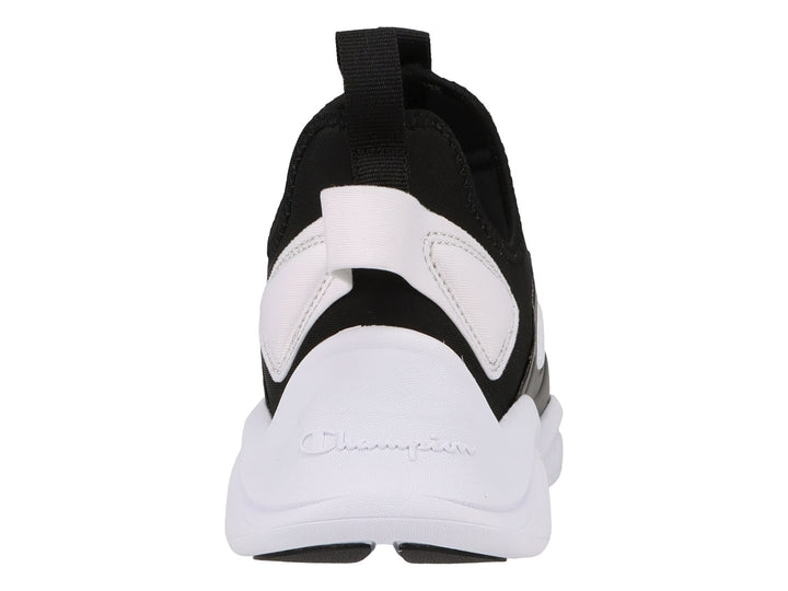 Tenis deportivos Champion Legend Neo Lo color negro con suela blanca, estilo slip-on sin agujetas.