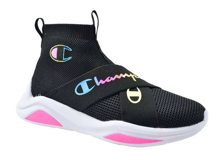 Tenis Champion Legend X Over Negro Neón para Niña