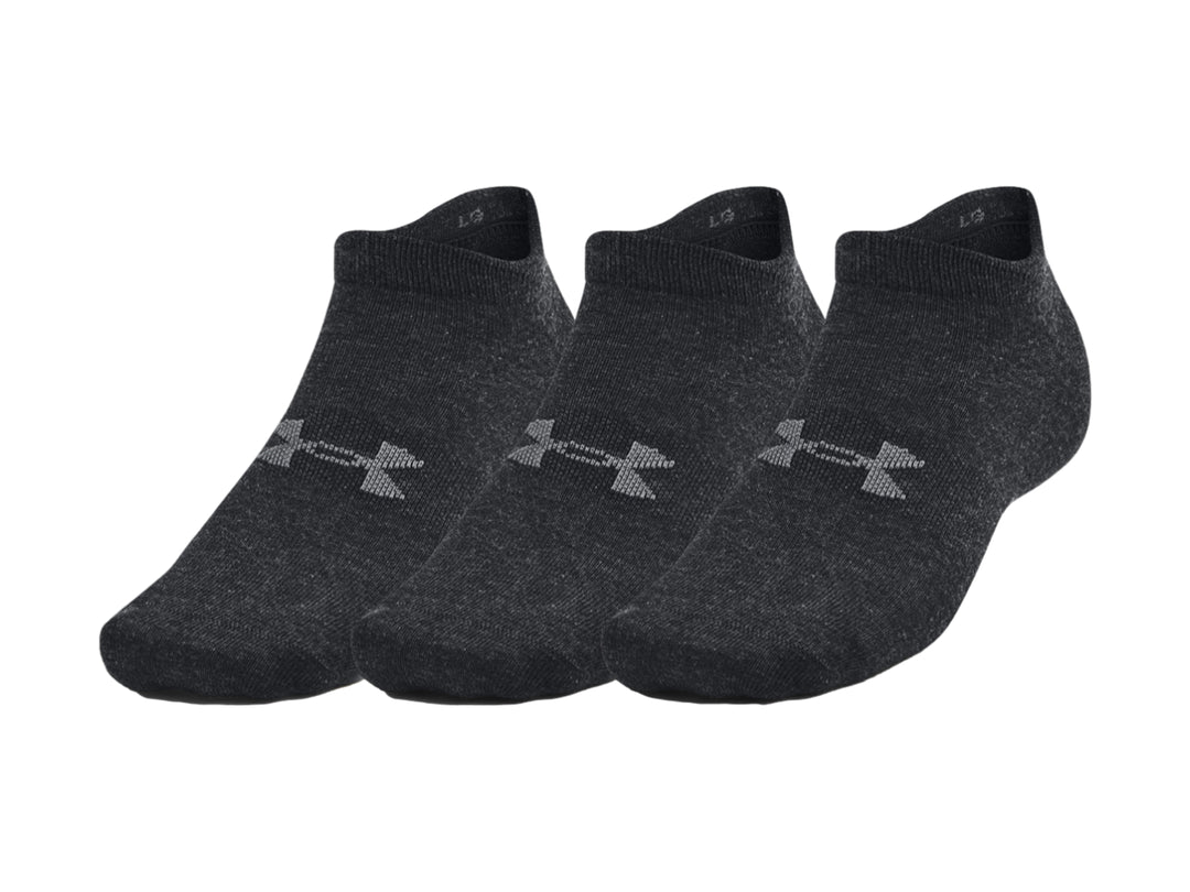 Pack de tres calcetines cortos Under Armour en color negro.