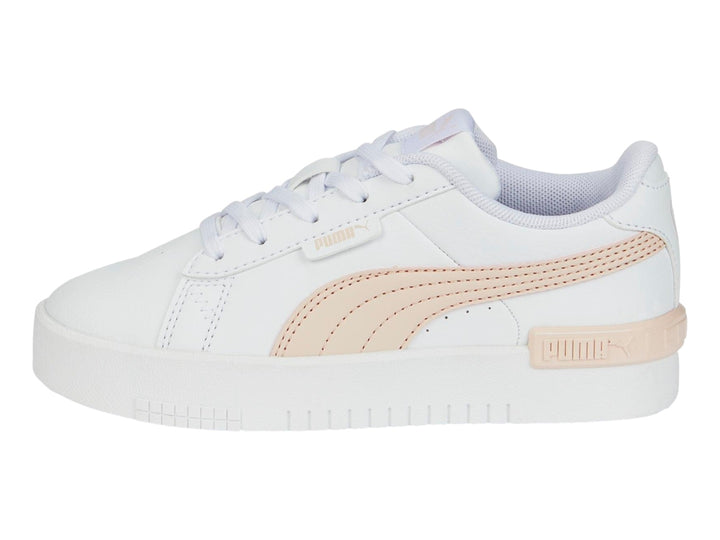 Tenis PUMA Jada PS color blanco con detalles en rosa claro, estilo deportivo y casual.