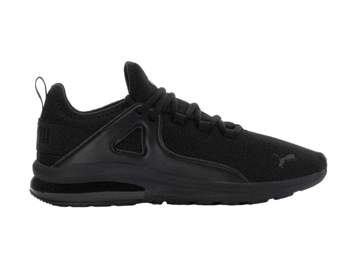 Zapato deportivo PUMA Electron 2.0 Wide en color negro, vista lateral sobre fondo blanco.