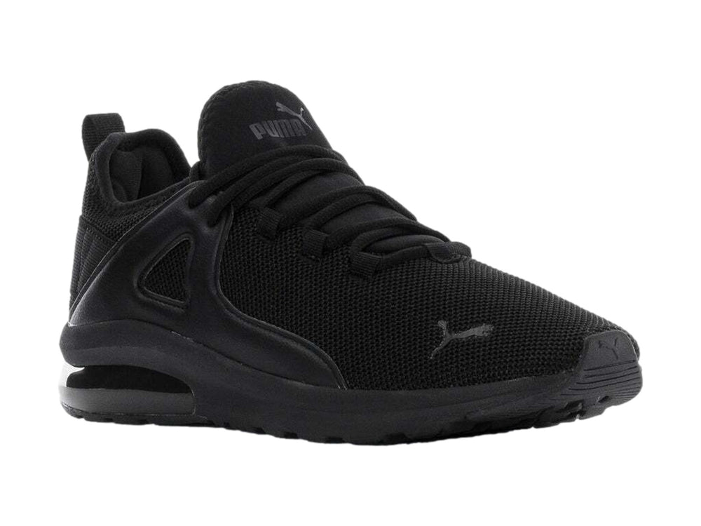 Zapato deportivo PUMA Electron 2.0 Wide en color negro, vista lateral sobre fondo blanco.