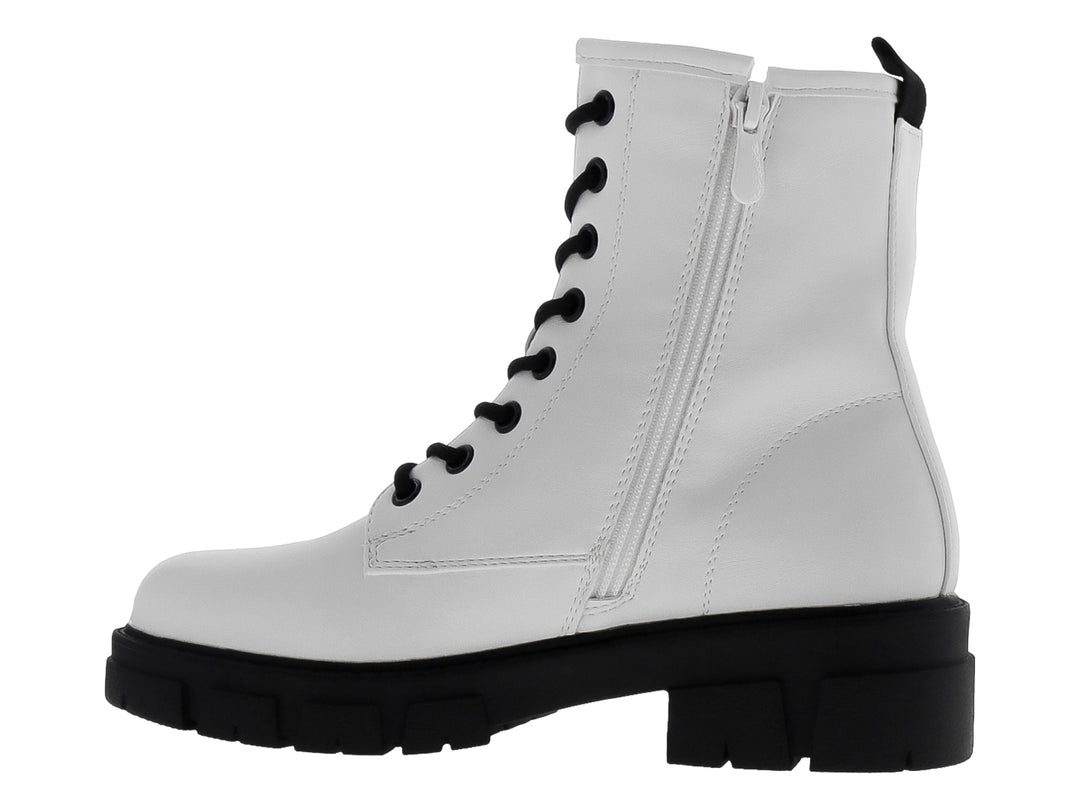 Botines Combat Roze Blanco para Mujer