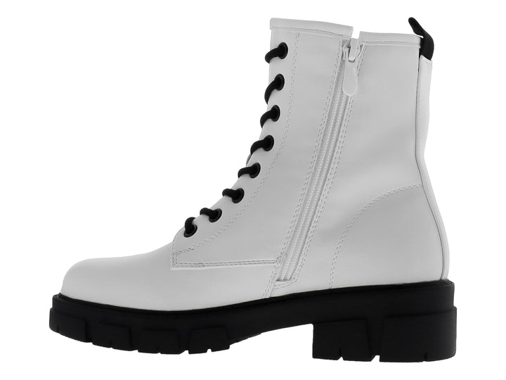 Botines Combat Roze Blanco para Mujer