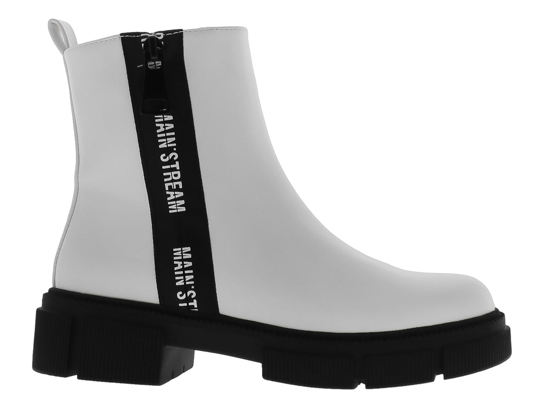 Botines Combat Roze Blanco para Mujer