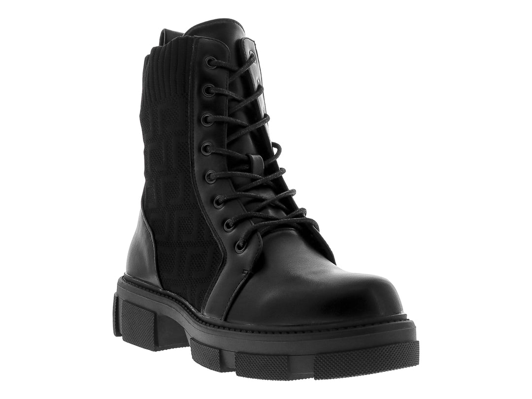 Botines Combat Roze Negro para Mujer