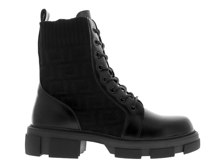 Botines Combat Roze Negro para Mujer