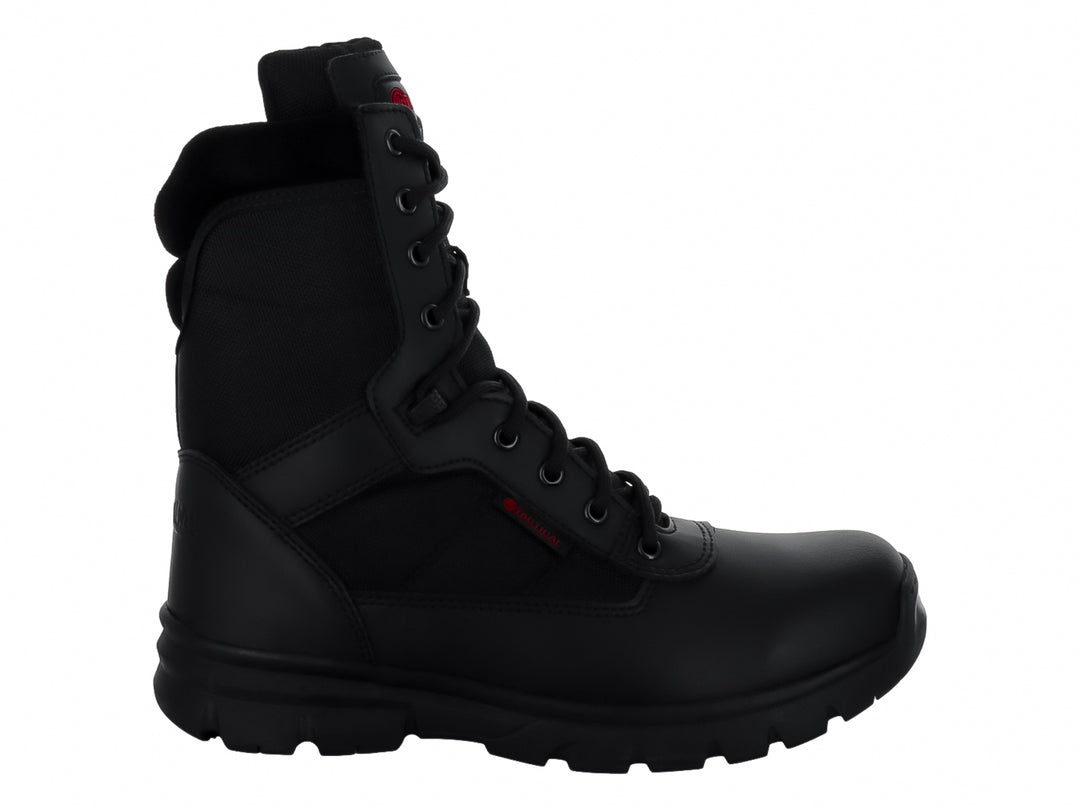 Bota táctica OC Tactical de color negro, caña alta con cordones y suela resistente.