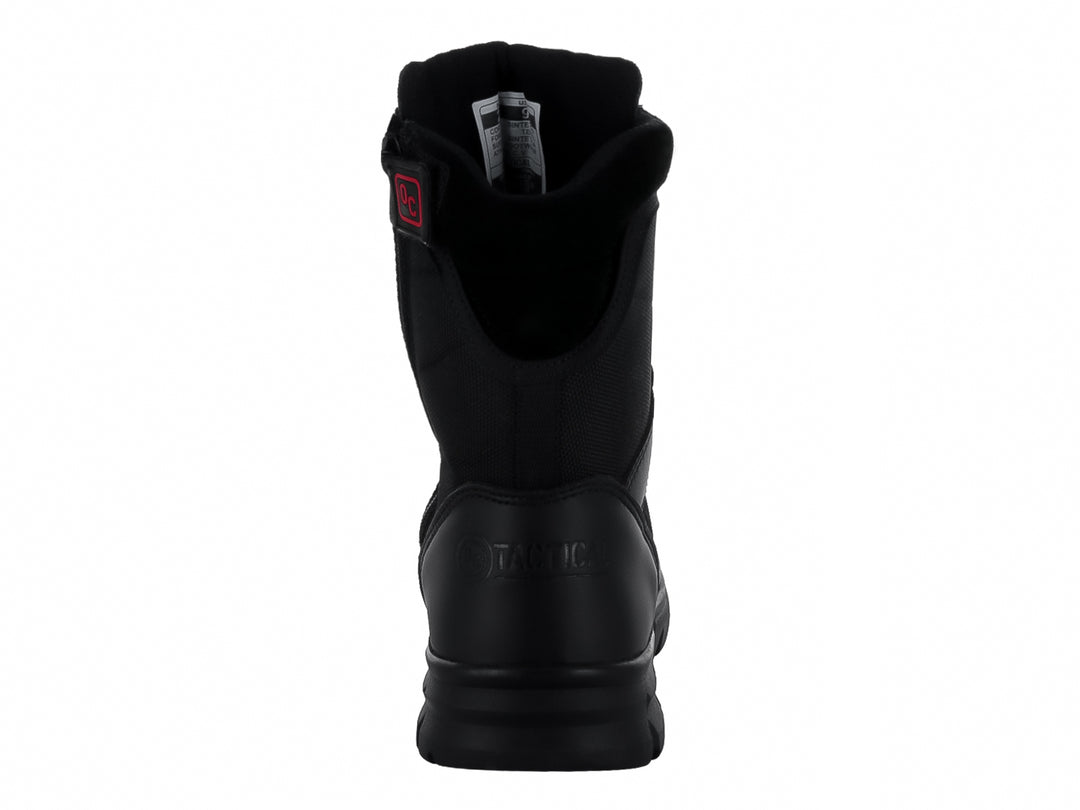 Bota táctica OC Tactical de color negro, caña alta con cordones y suela resistente.