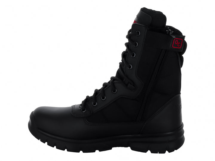 Bota táctica OC Tactical de color negro, caña alta con cordones y suela resistente.