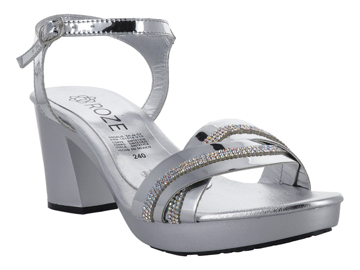 Sandalias de Tacón Roze Plata para Mujer