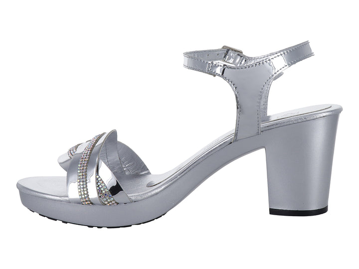 Sandalias de Tacón Roze Plata para Mujer
