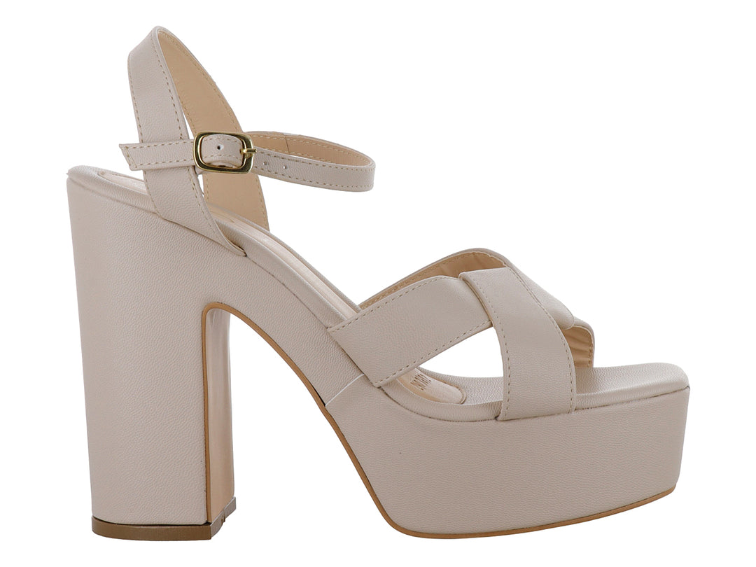 Sandalias de Plataforma Roze Beige para Mujer