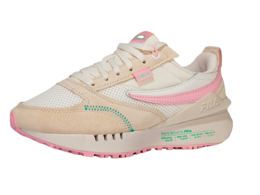 Tenis FILA Renno N-Generation Blanco y Rosa para Mujer