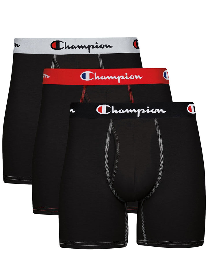 Bóxer Brief Champion Negro para Hombre