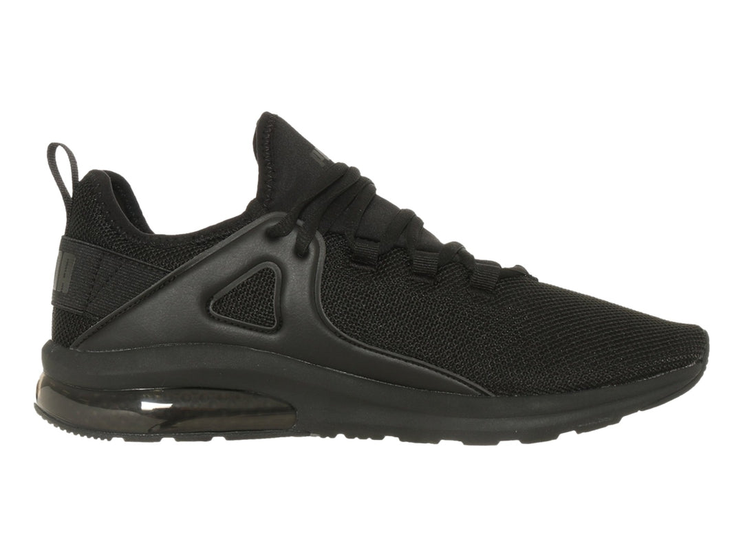 Tenis deportivos PUMA Electron 2.0 en color negro sólido, vista lateral.