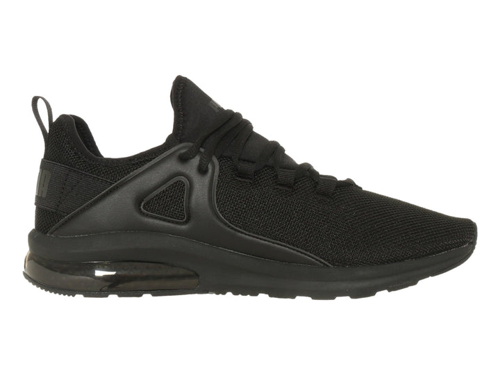 Tenis deportivos PUMA Electron 2.0 en color negro sólido, vista lateral.