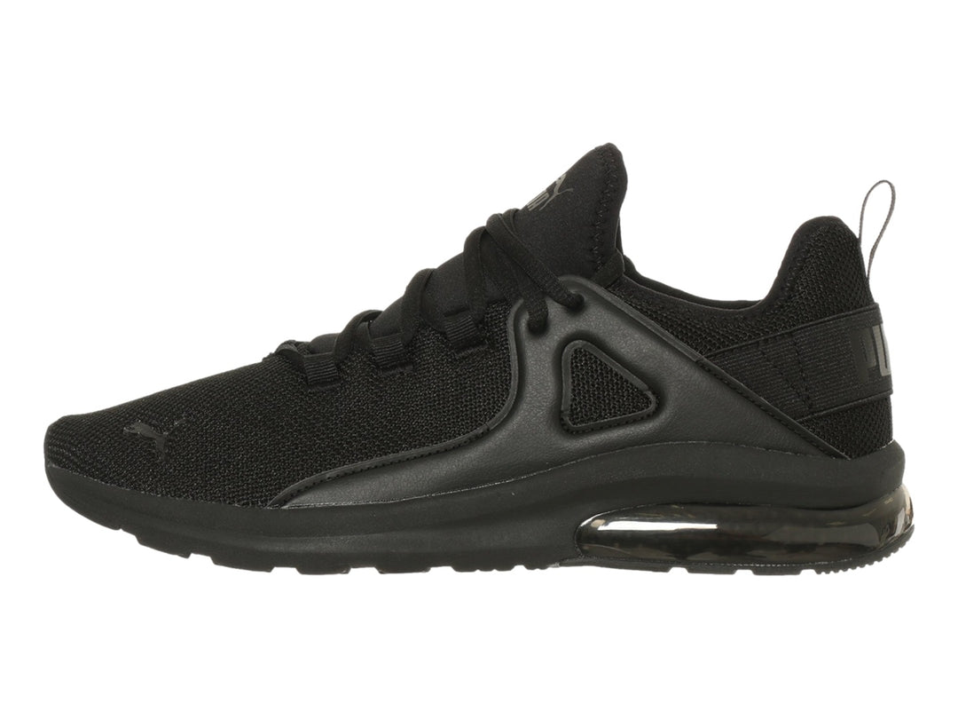 Tenis deportivos PUMA Electron 2.0 en color negro sólido, vista lateral.