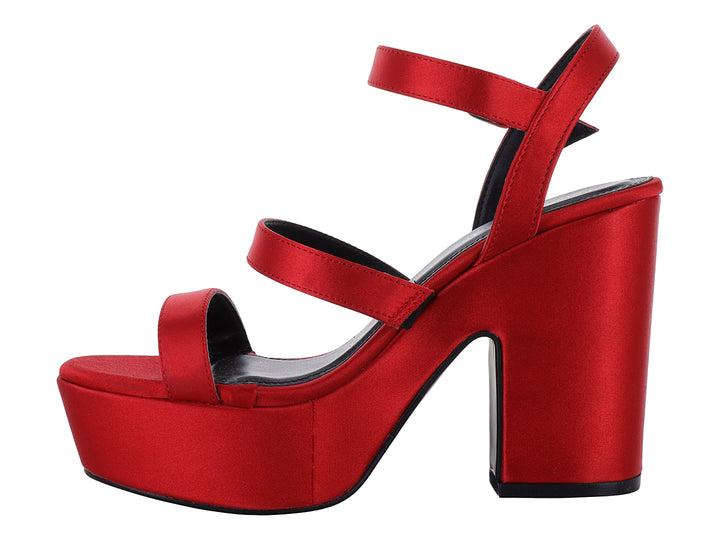 Zapatillas Lady Paulina Rojo Shantung para Mujer