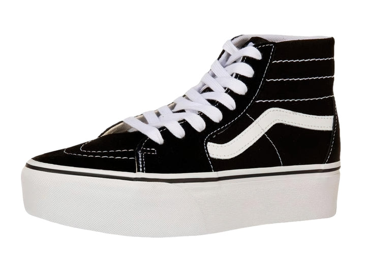 Tenis VANS Sk8-Hi Tapered en color negro con suela y detalles en blanco.
