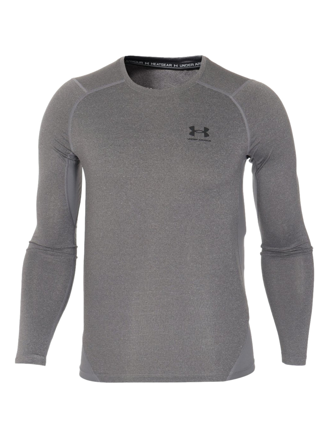 Camiseta deportiva de compresión Under Armour de manga larga en color gris.