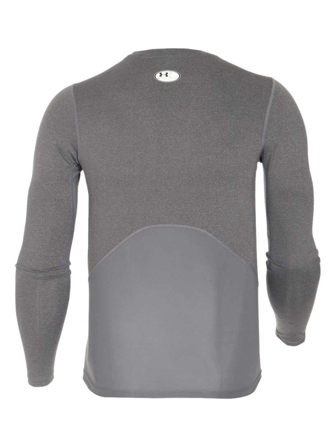 Camiseta deportiva de compresión Under Armour de manga larga en color gris.
