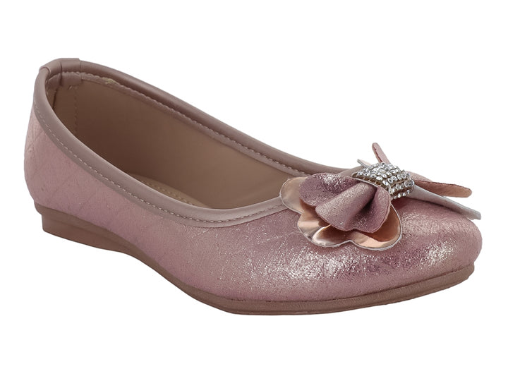 Zapatos Planos Miss Pink Oro Rosado para Niña