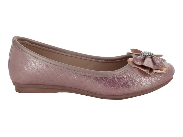 Zapatos Planos Miss Pink Oro Rosado para Niña