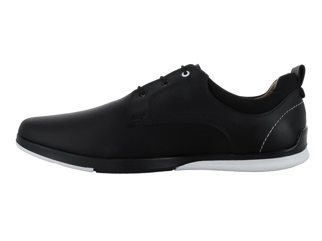 Zapato casual color negro con suela blanca y cordones para Hombre.