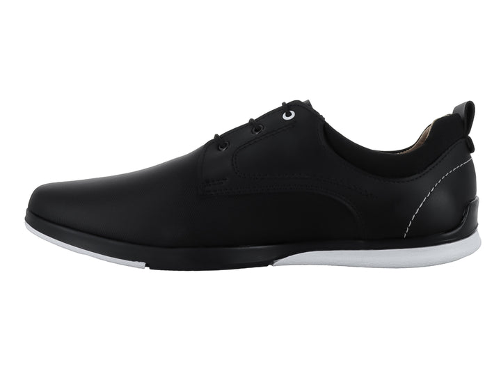 Zapato casual color negro con suela blanca y cordones para Hombre.