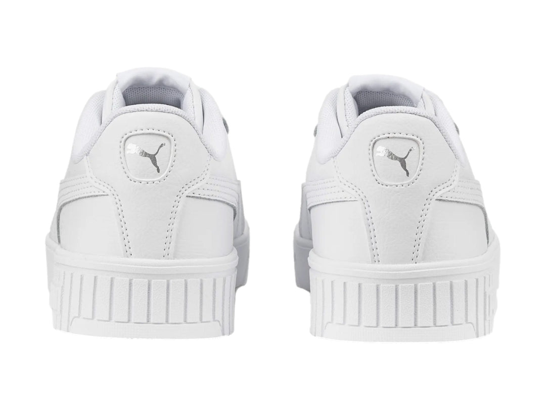 Tenis PUMA Carina 2.0 Blanco y Plata para Mujer