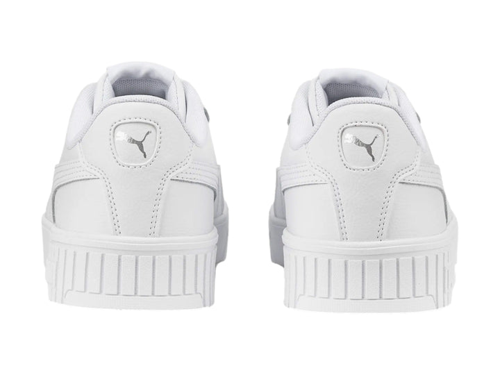 Tenis PUMA Carina 2.0 Blanco y Plata para Mujer