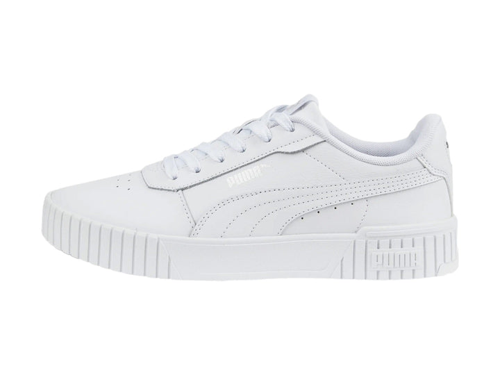 Tenis PUMA Carina 2.0 Blanco y Plata para Mujer