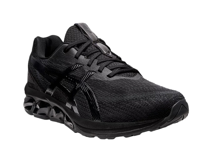 Tenis deportivos ASICS Gel-Quantum 180 VII en color negro total, vista lateral.