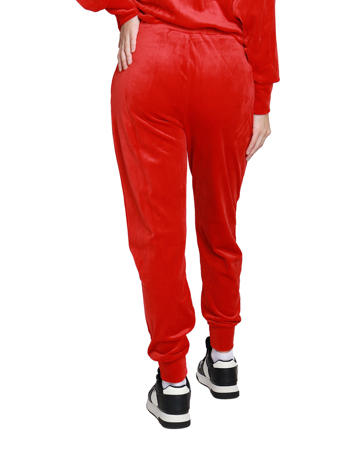Pantalones Jogger DKNY Rojo Dorado para Mujer