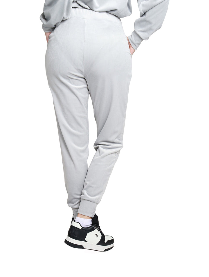 Pantalones Jogger DKNY Gris Plateado para Mujer