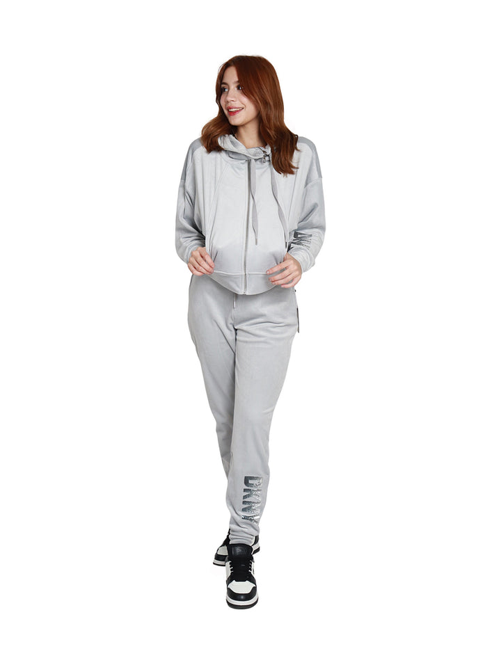 Pantalones Jogger DKNY Gris Plateado para Mujer