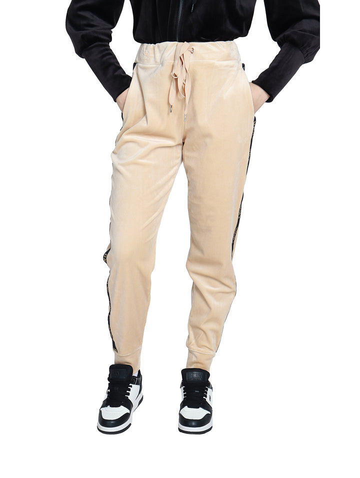 Pantalones Jogger DKNY Beige y Dorado para Mujer