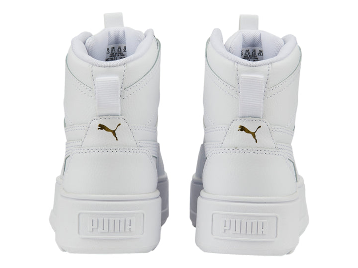 Tenis PUMA Carmen Rebelle Mid color blanco con suela de plataforma alta.