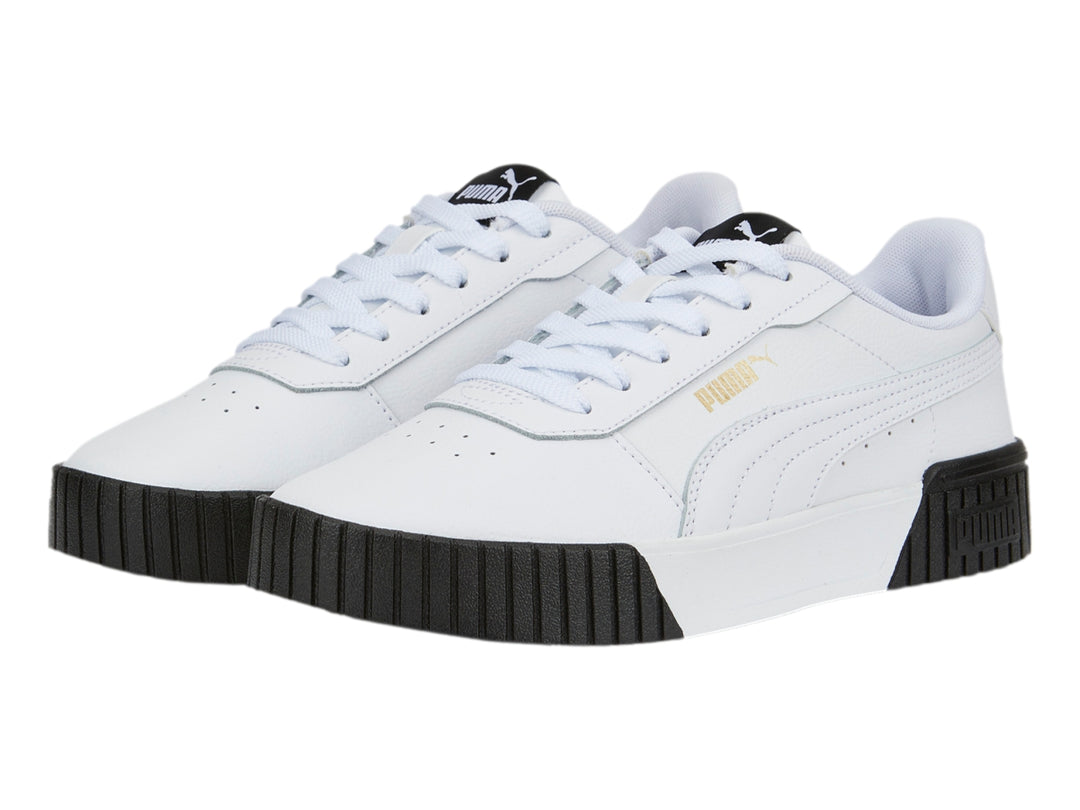 Tenis PUMA Carina 2.0 Blancos con Detalles Dorados