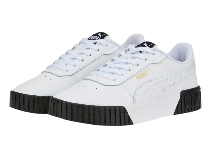 Tenis PUMA Carina 2.0 Blancos con Detalles Dorados