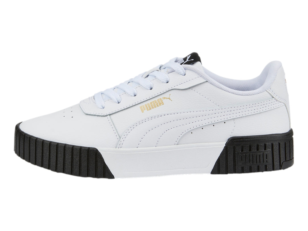 Tenis PUMA Carina 2.0 Blancos con Detalles Dorados