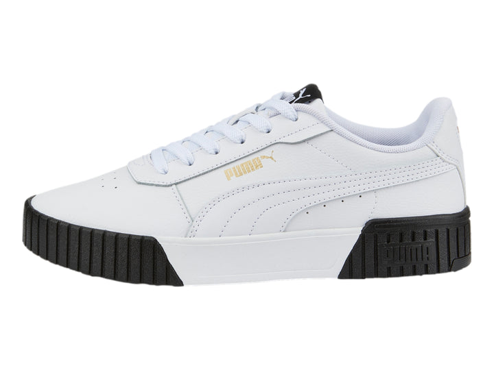 Tenis PUMA Carina 2.0 Blancos con Detalles Dorados