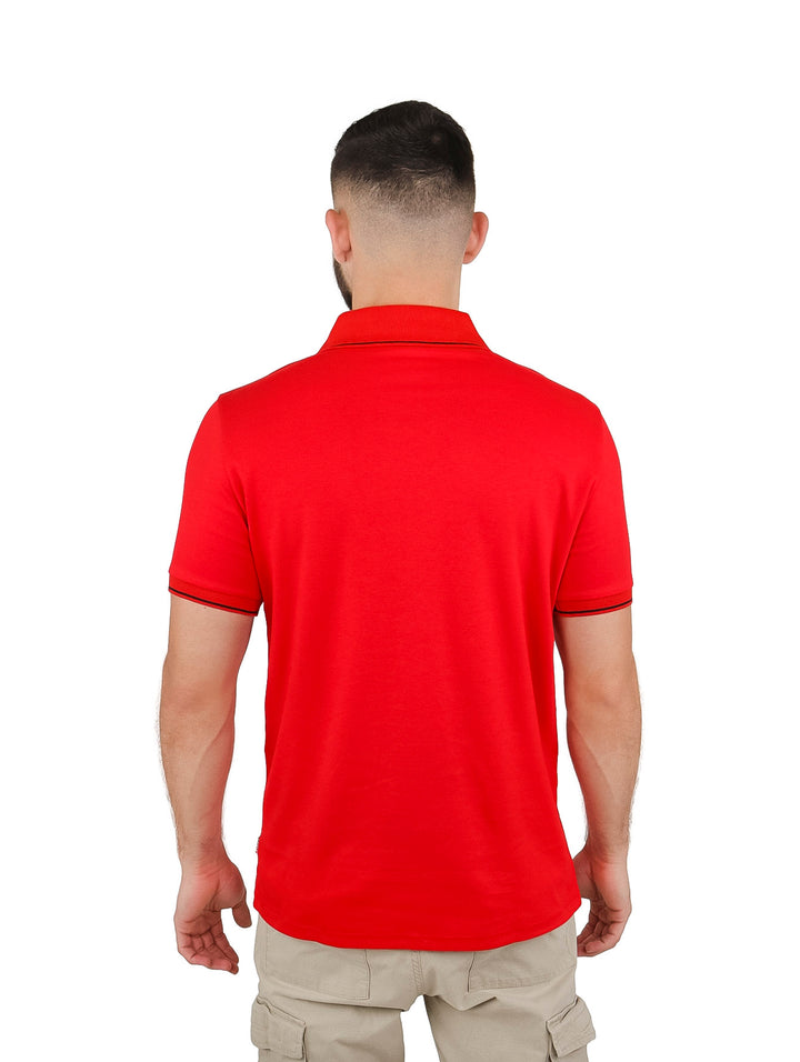 Playera Polo Boroni Milán Rojo con Cierre